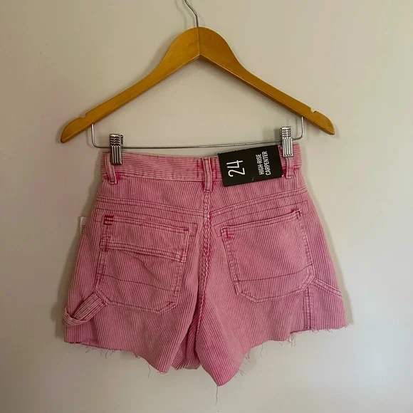 BDG High-rise Carpenter Corduroy Shorts - Pink - Picture 2 of 3